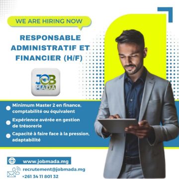 Cliquez pour éditer l'image RESPONSABLE ADMINISTRATIF ET FINANCIER (H/F)