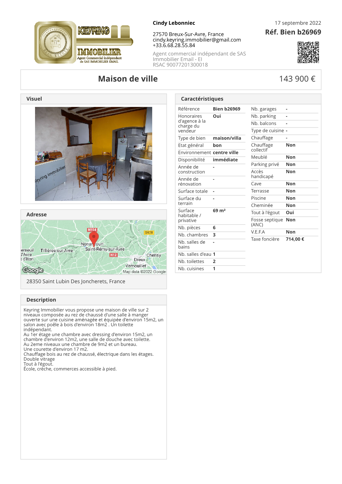 Fiche technique Keyring immobilier