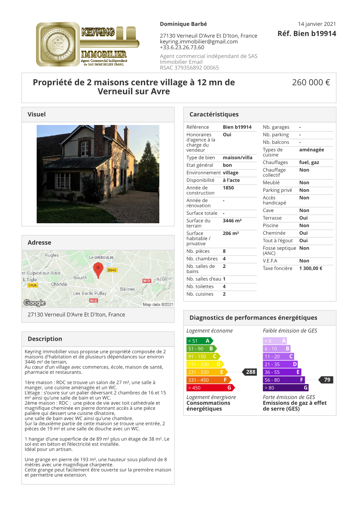 Fiche technique Keyring immobilier