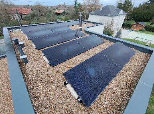Installation solaire 9kW toit plat