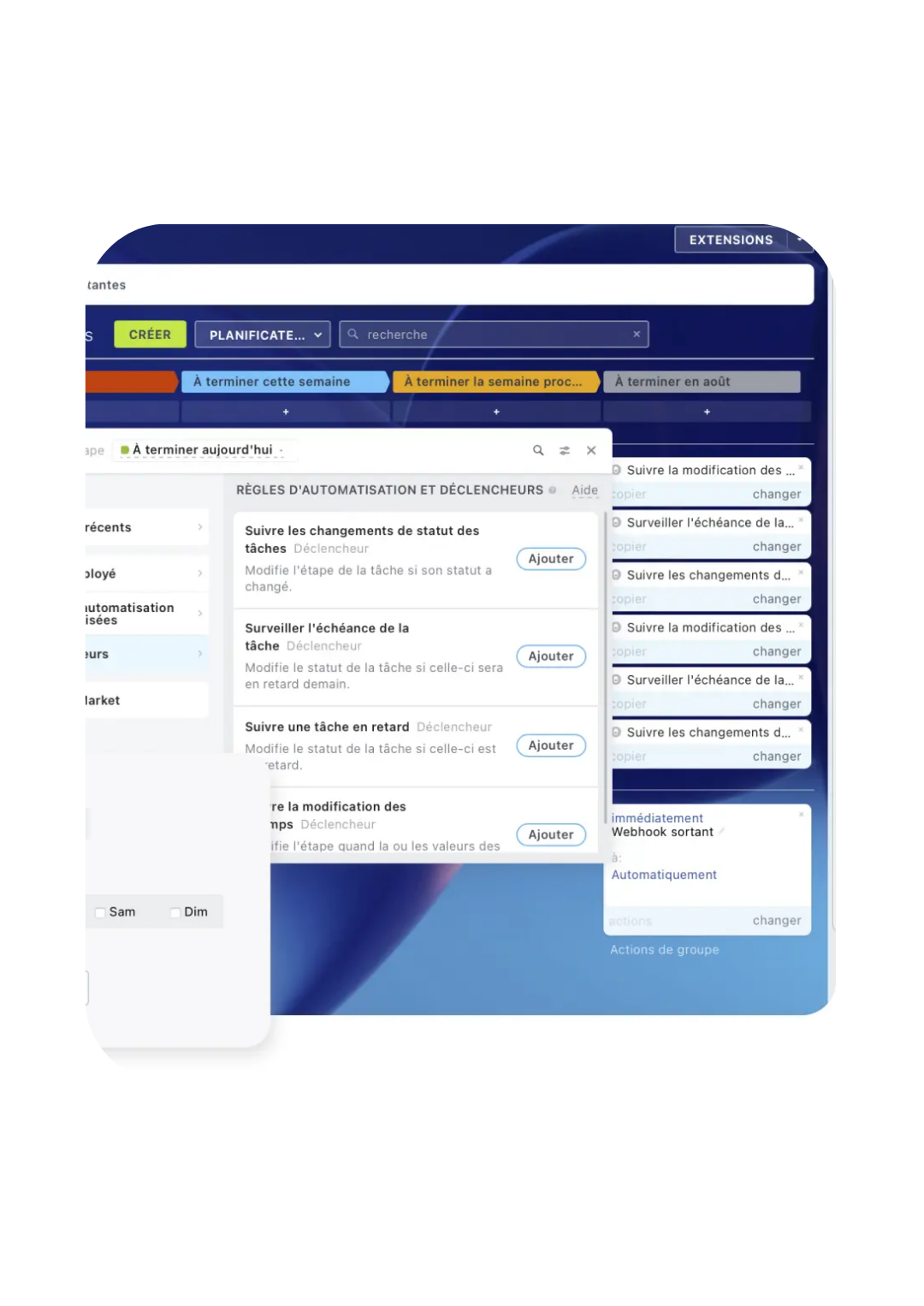 Tâches automatisées