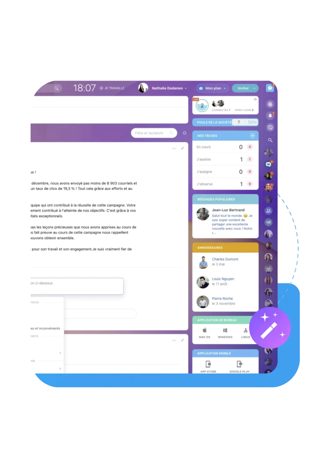 Espace de travail boosté IA
