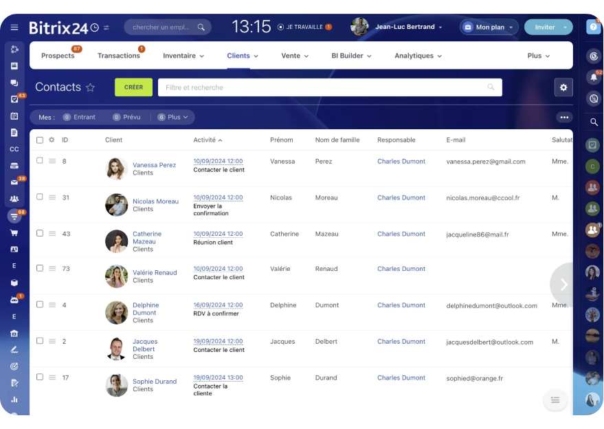 Gestion de vos contacts
