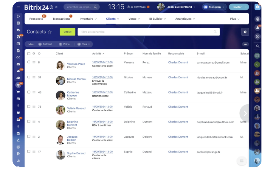 Gestion de vos contacts