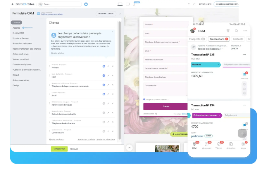 Intégré à votre CRM